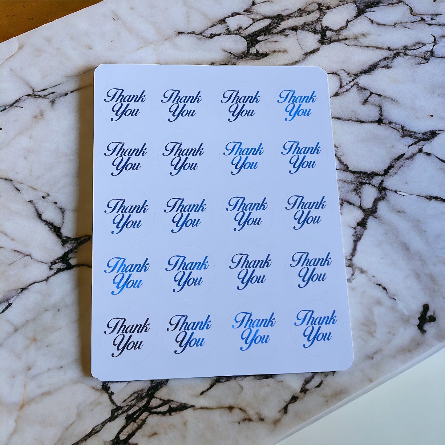 Thank you foil packaging stickers