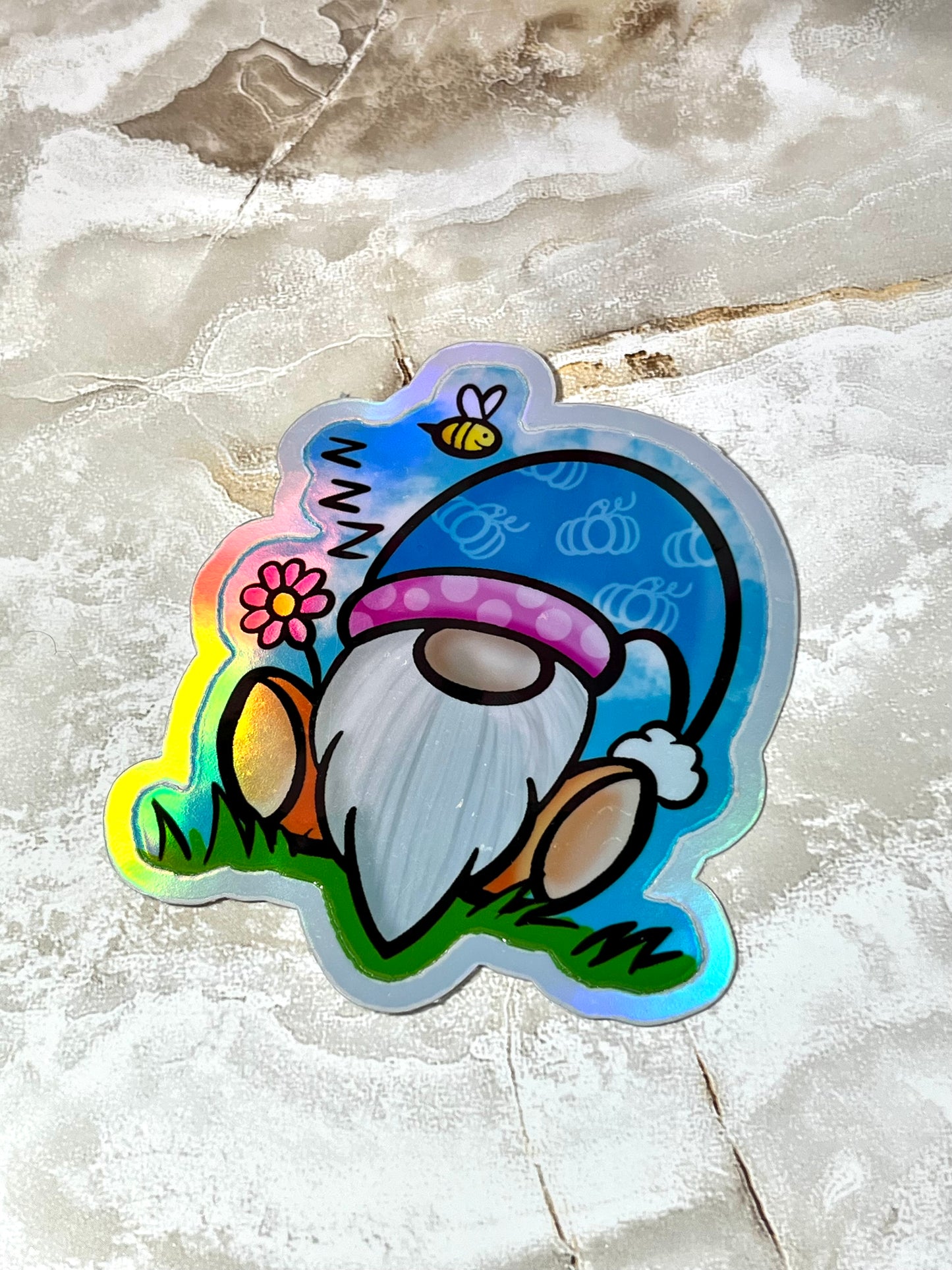 Sleepy gnome sticker