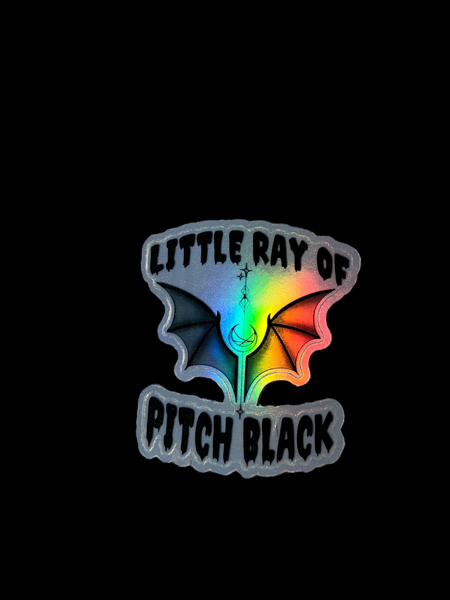 Little ray of pitch black bat Sticker