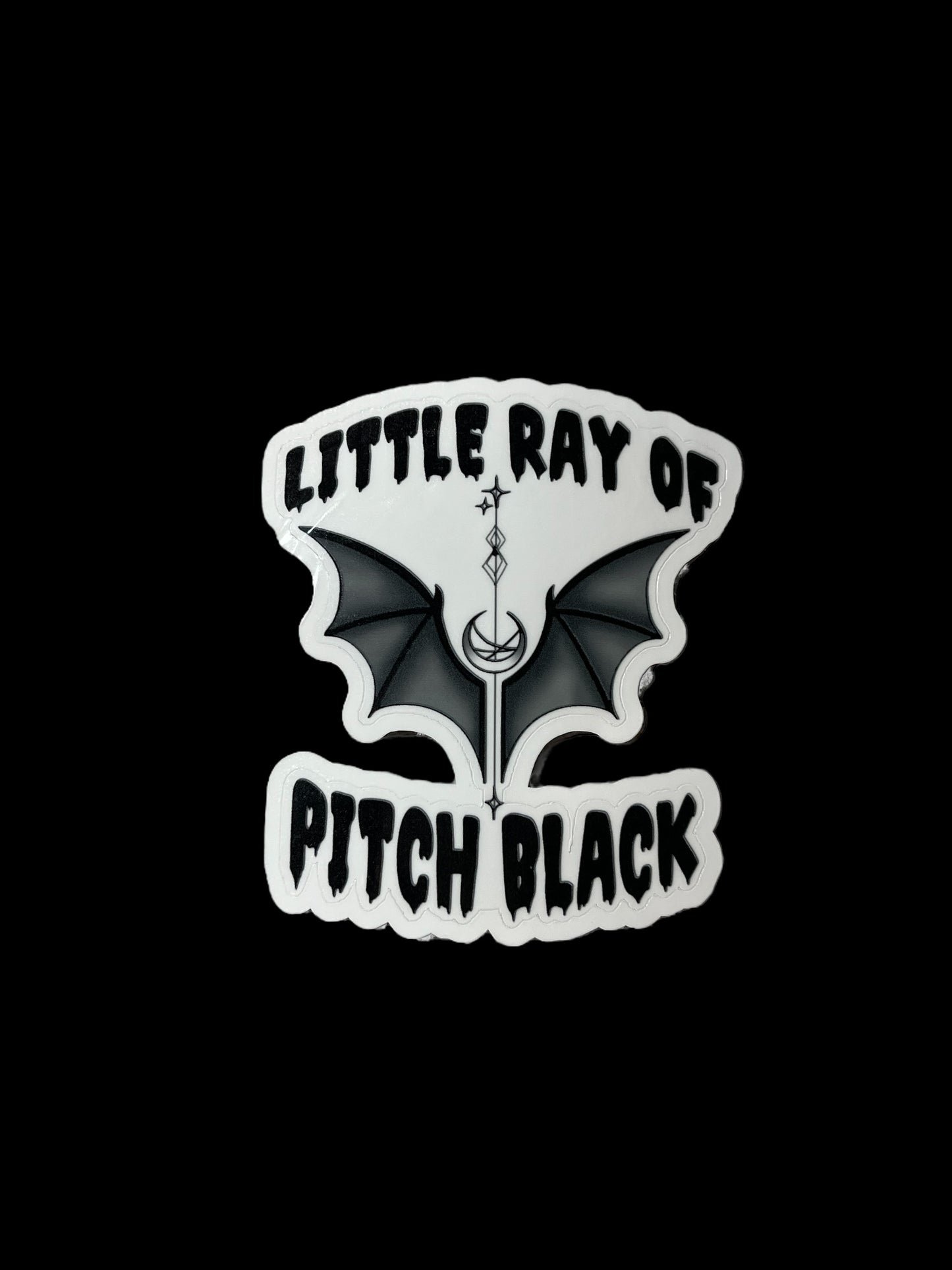 Little ray of pitch black bat Sticker