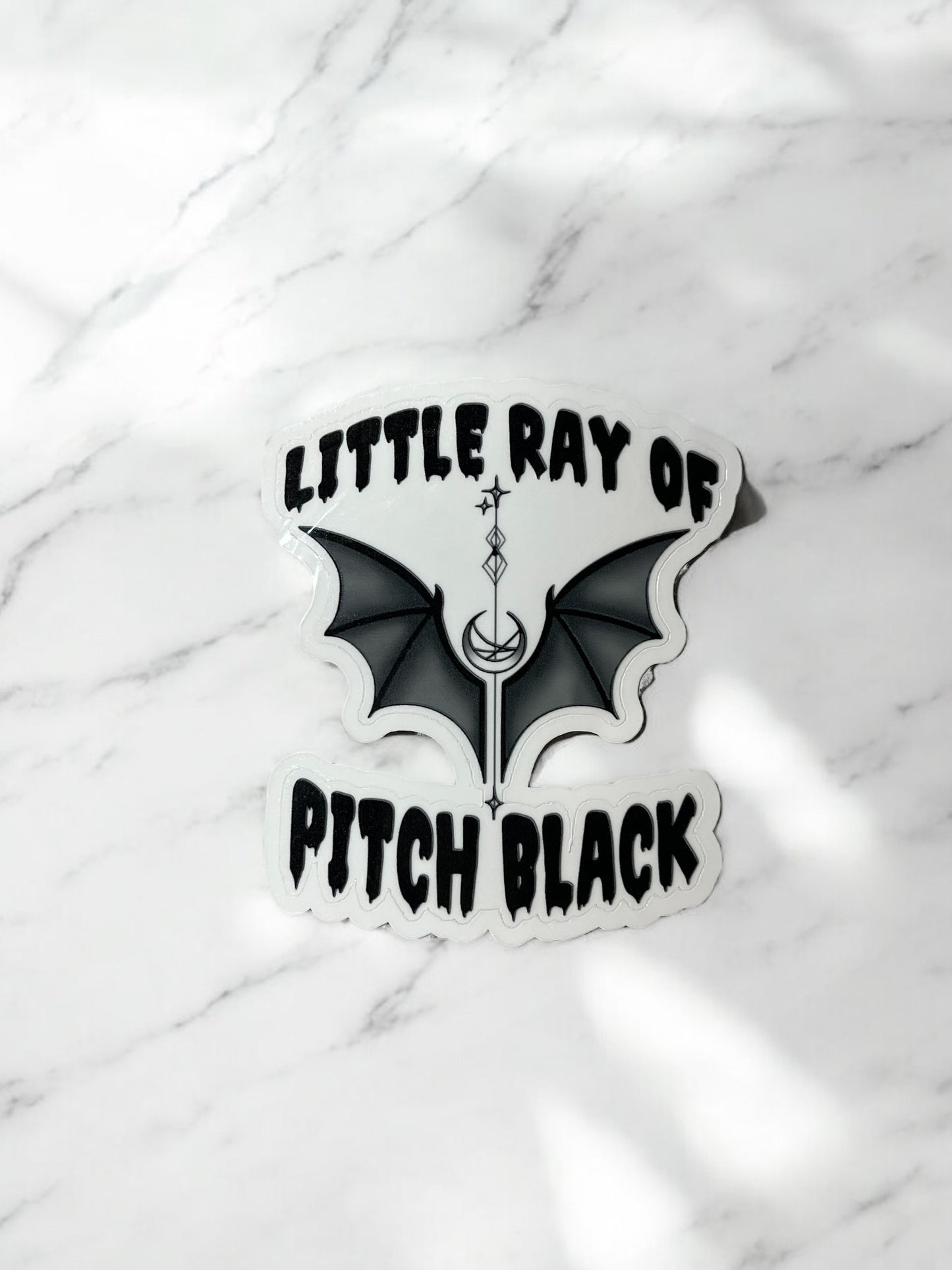 Little ray of pitch black bat Sticker