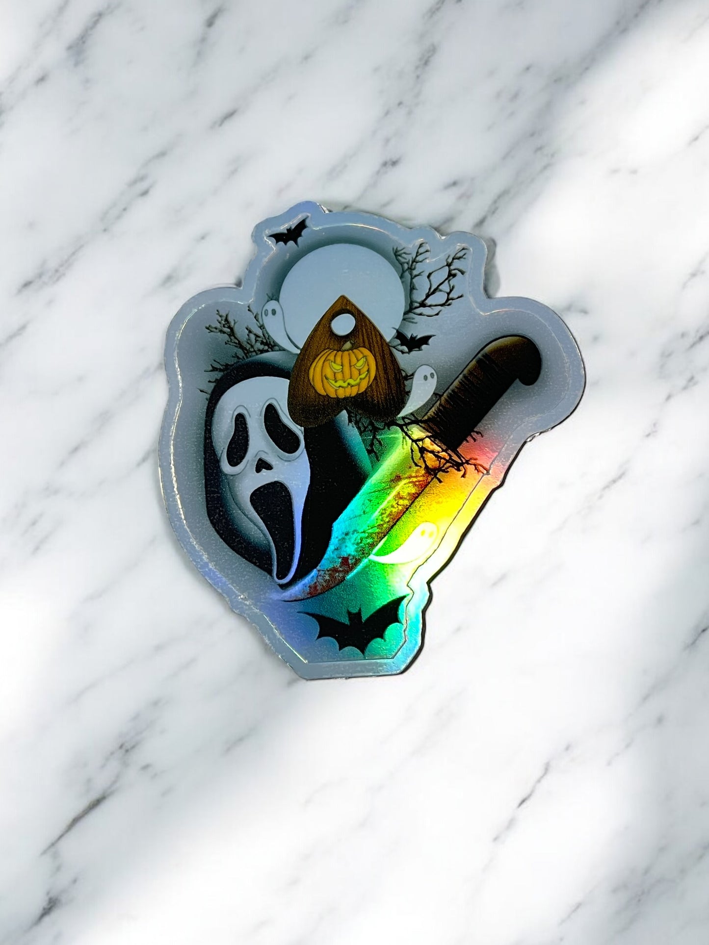 Scream ghost face fan art Halloween Sticker