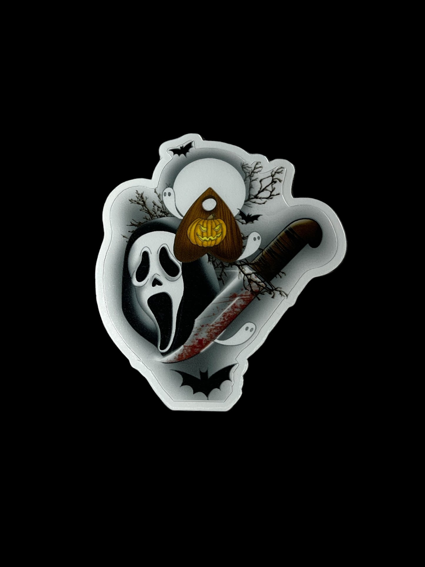 Scream ghost face fan art Halloween Sticker