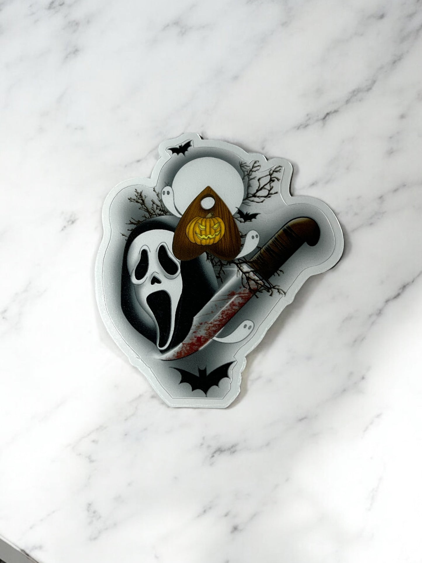 Scream ghost face fan art Halloween Sticker